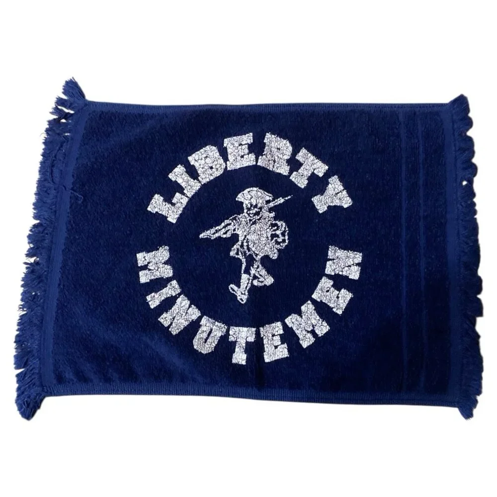 Liberty Minute Men Blue Rally Towel 11.5x16 Inches High School Cannon Cotton